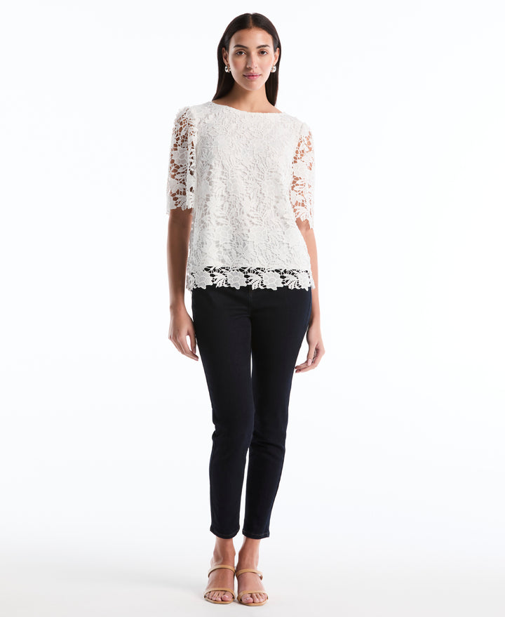 Scalloped Lace Top (Star White) 