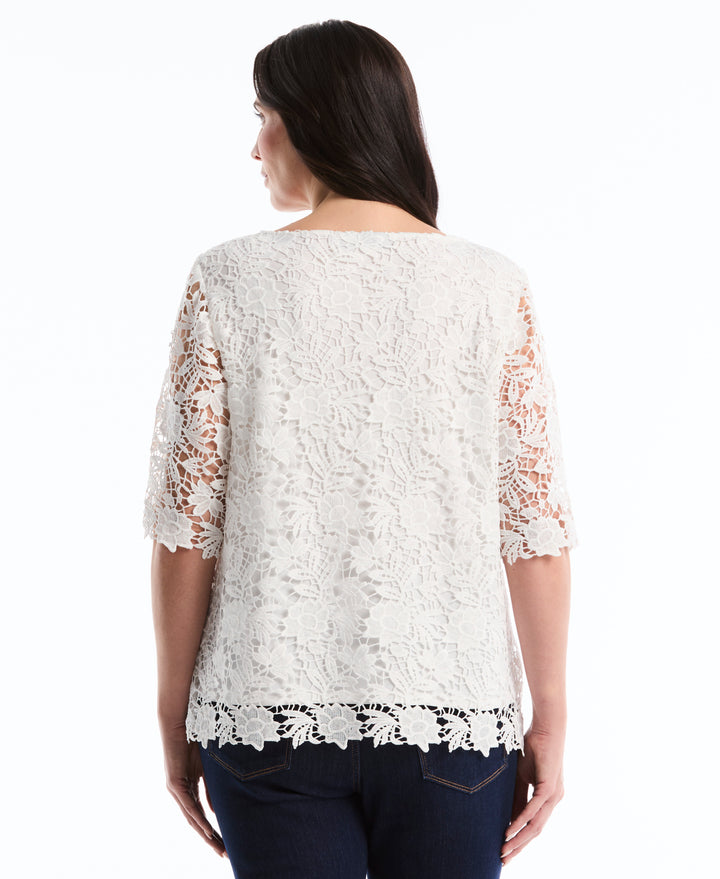 Plus Size Ottoman Knit Cardigan Sweater (Star White) 