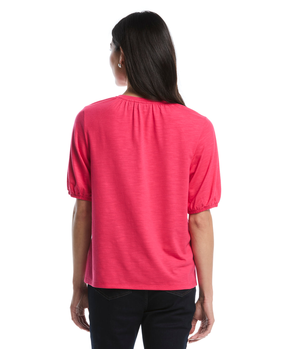 Petite Shirred Top (Raspberry) 