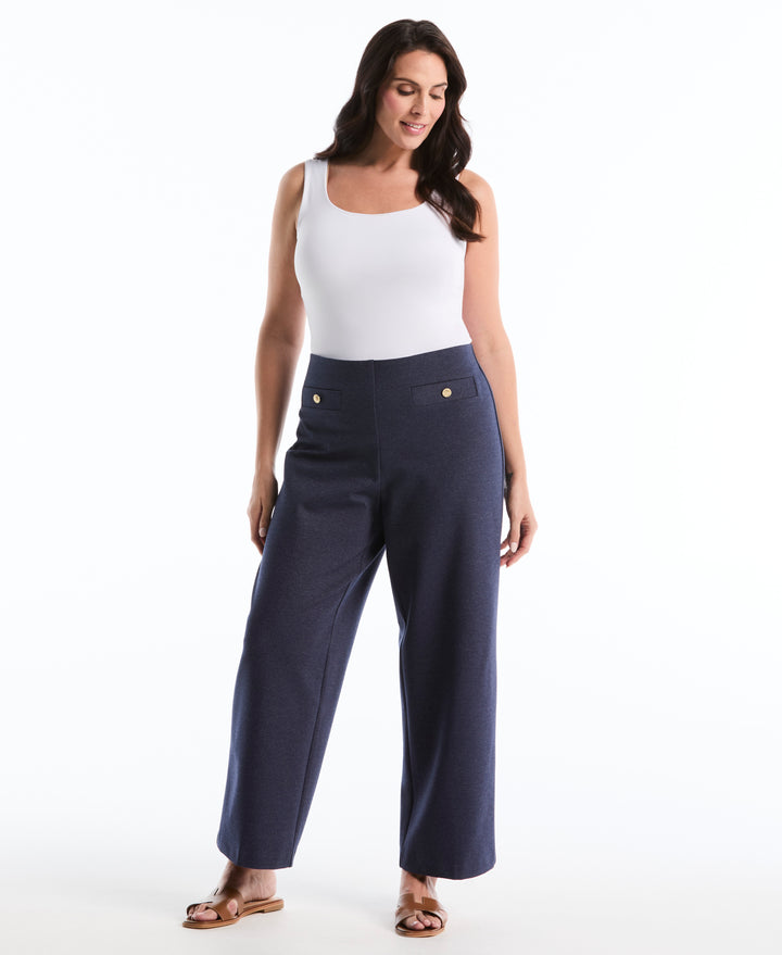 Plus Size Indigo Denim Wide Leg Pant (Rinse) 