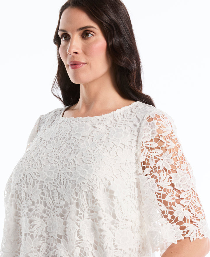 Plus Size Ottoman Knit Cardigan Sweater (Star White) 