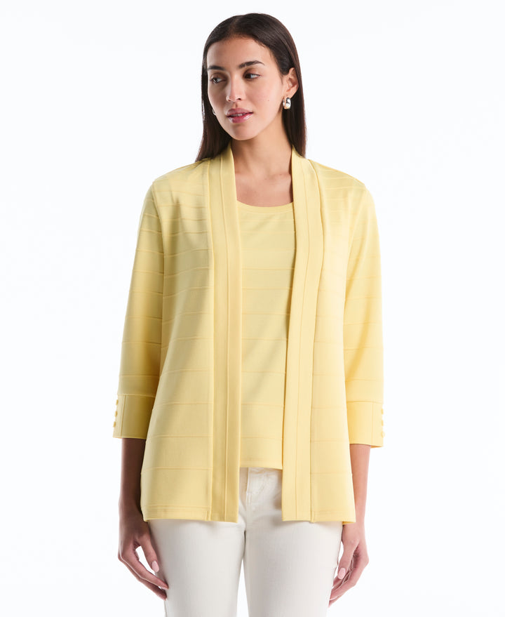 Petite Ottoman Knit Top (Pale Banana) 