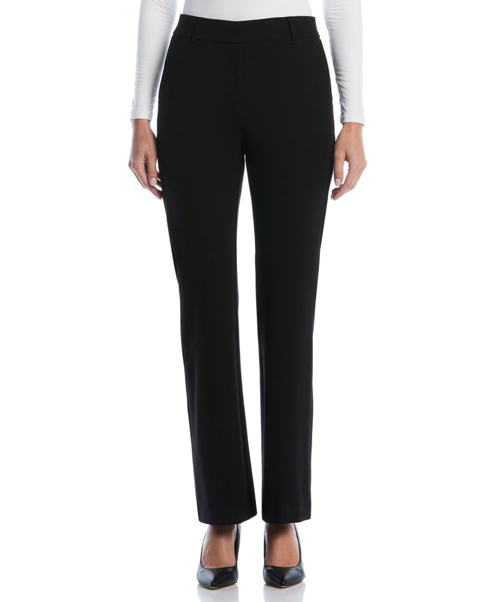 Fly Front Bootcut Pant (Black) 