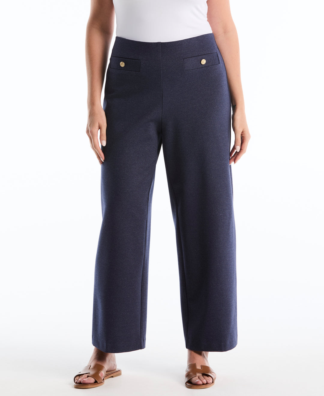 Plus Size Indigo Denim Wide Leg Pant (Rinse) 