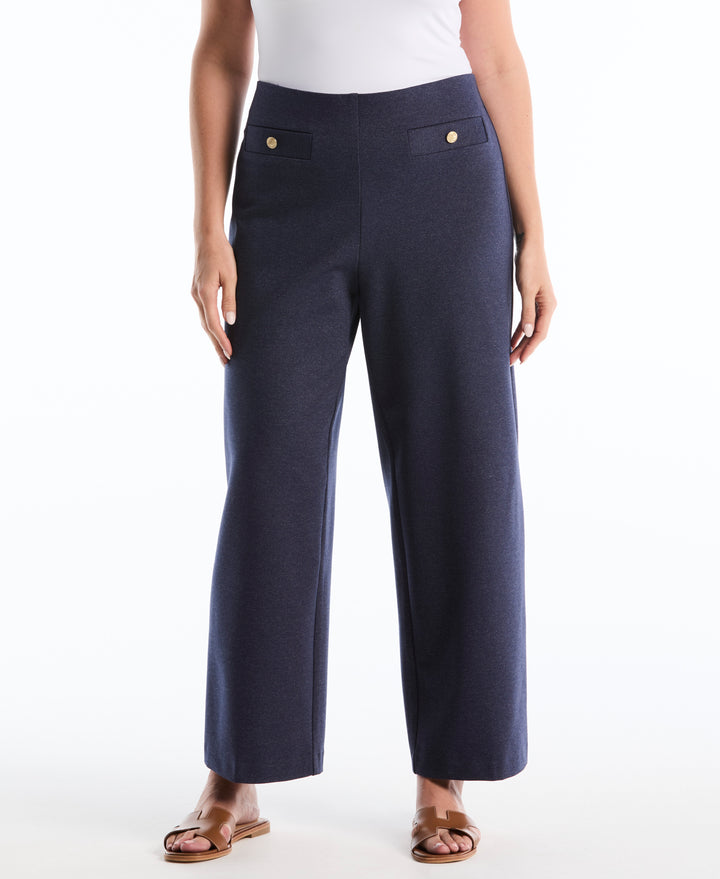 Plus Size Indigo Denim Wide Leg Pant (Rinse) 