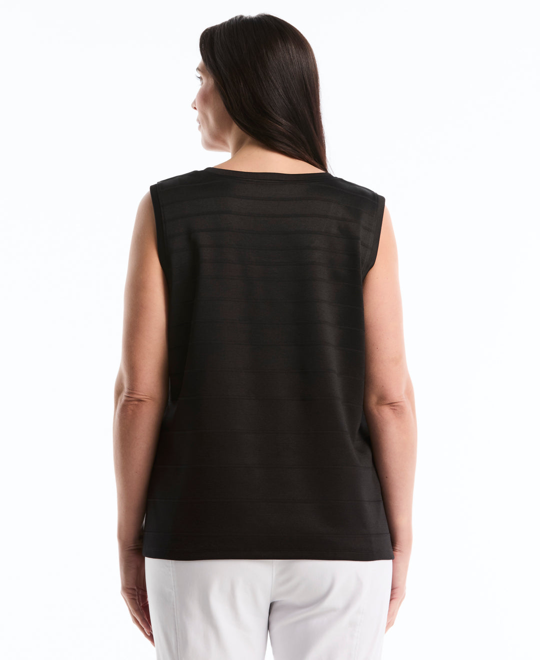 Plus Size Ottoman Knit Top (Black) 