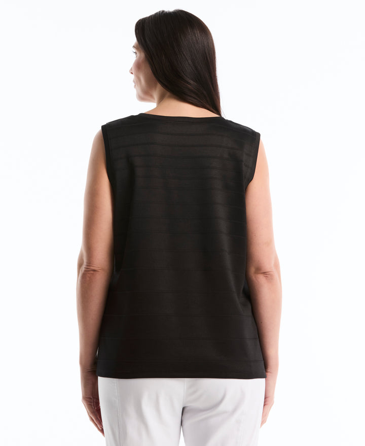 Plus Size Ottoman Knit Top (Black) 