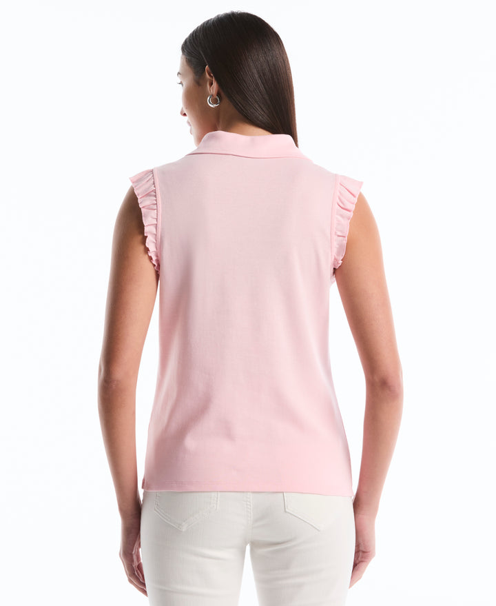 Petite Ruffle Polo (Almond Blossom) 