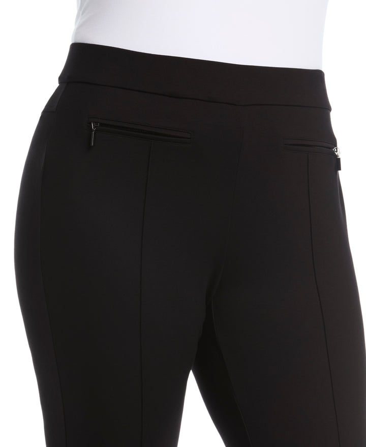 Plus Size Ponte Slim Leg Pant (Black) 