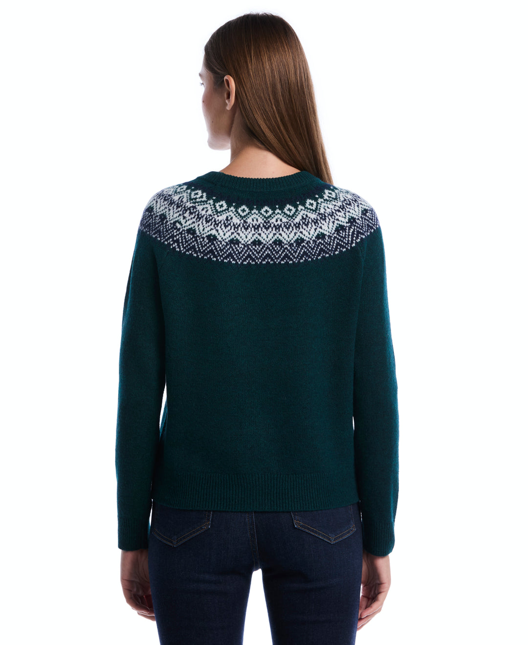 Fair Isle Crew Neck Sweater (Ponderosa Pine) 