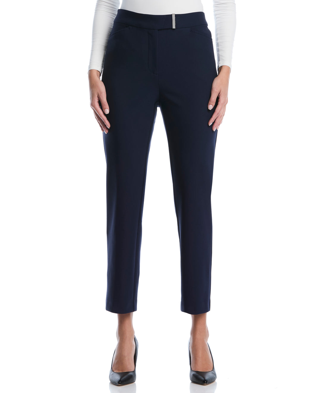 Extended Tab Ankle Pant (Navy) 