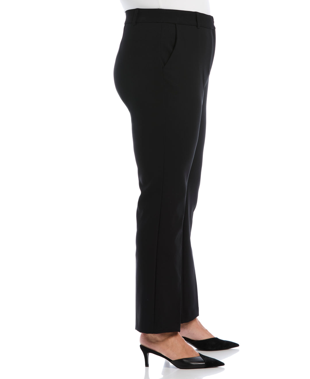 Plus Size Bootcut Pant with Pockets (Black) 