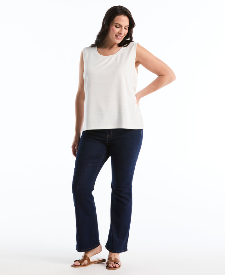 Plus Size Ottoman Knit Top (Star White) 