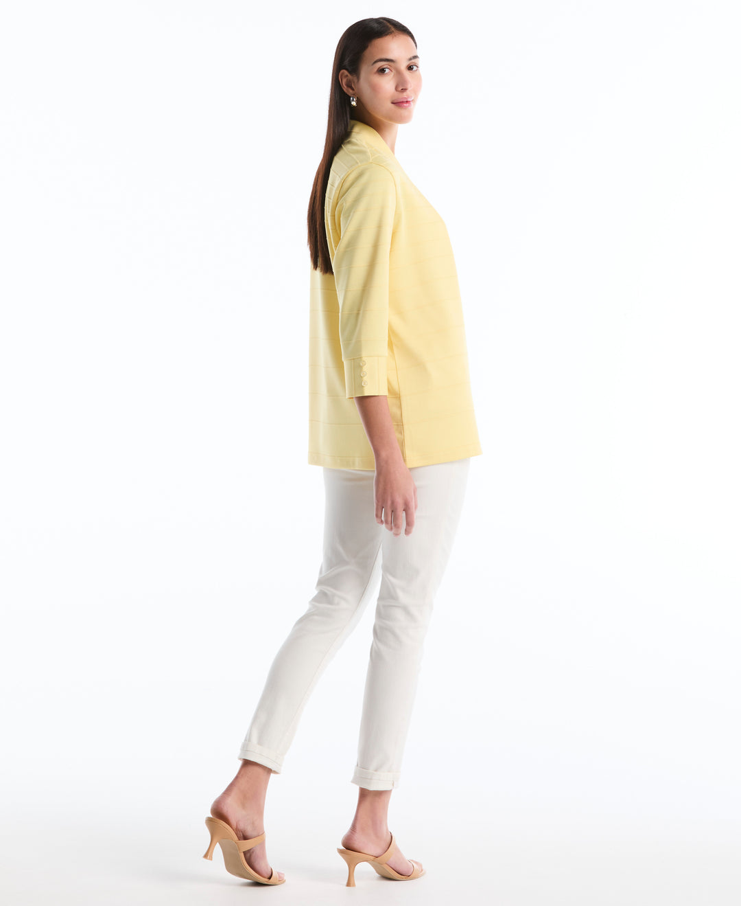 Petite Ottoman Knit Top (Pale Banana) 