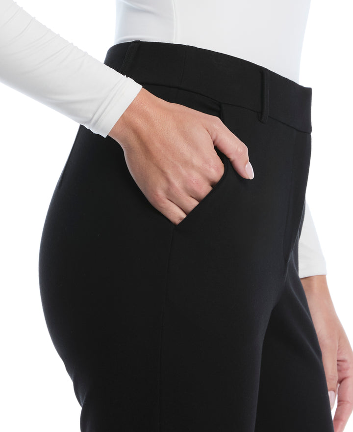 Fly Front Bootcut Pant (Black) 