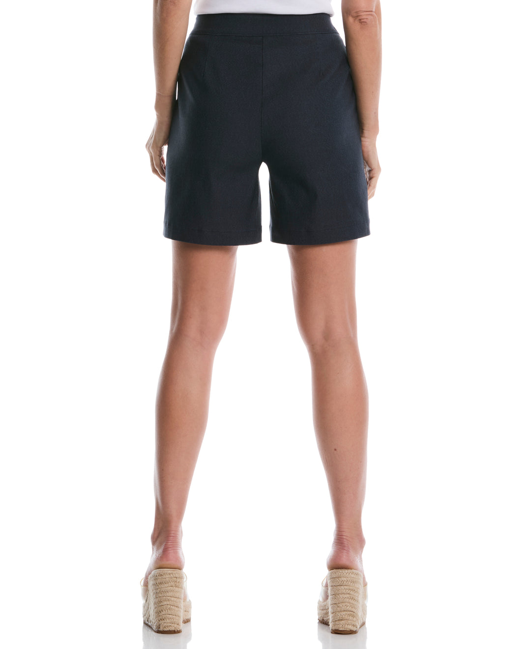Indigo Denim Tab Waist Pintuck Short (Rinse) 