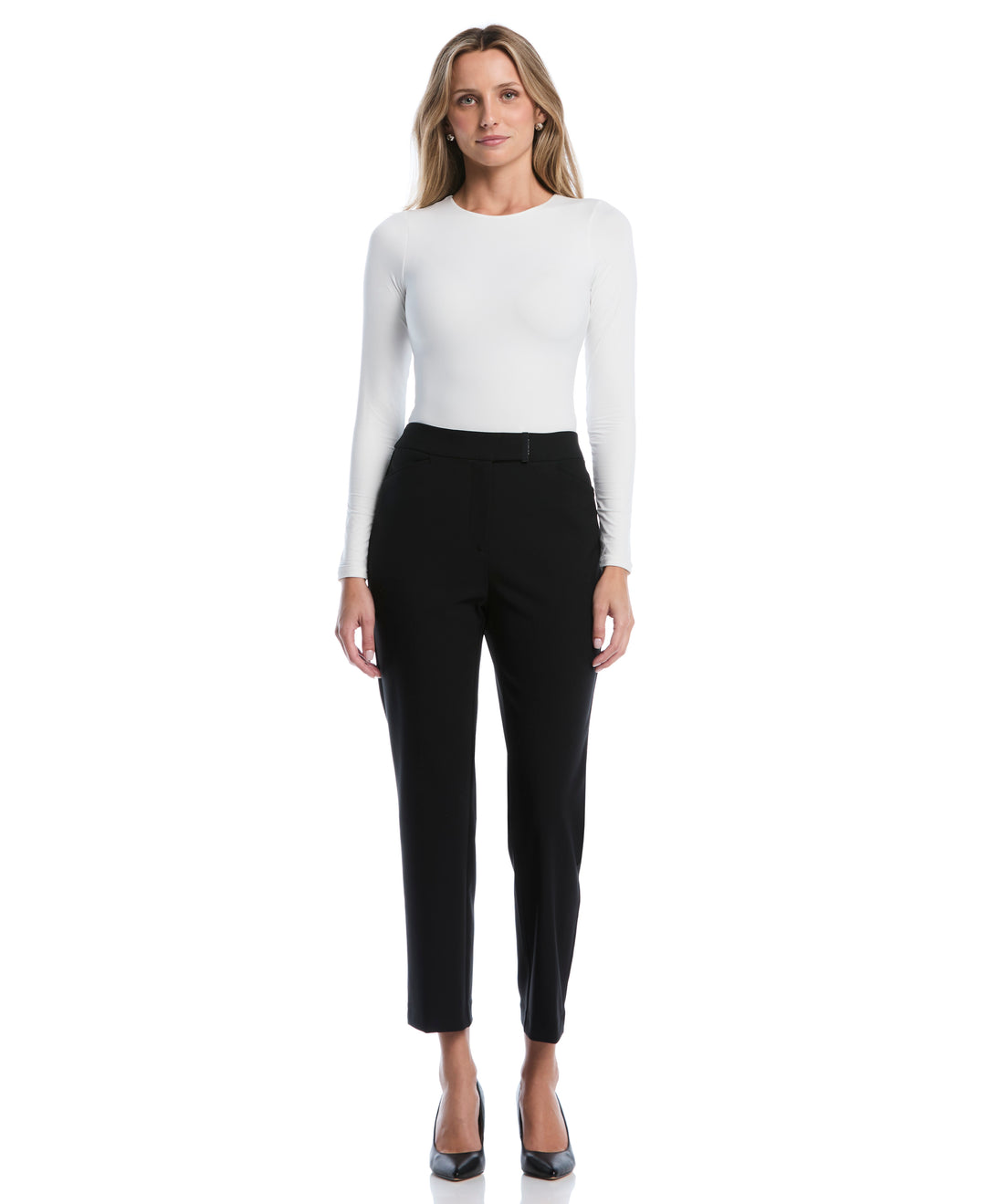Extended Tab Ankle Pant (Black) 