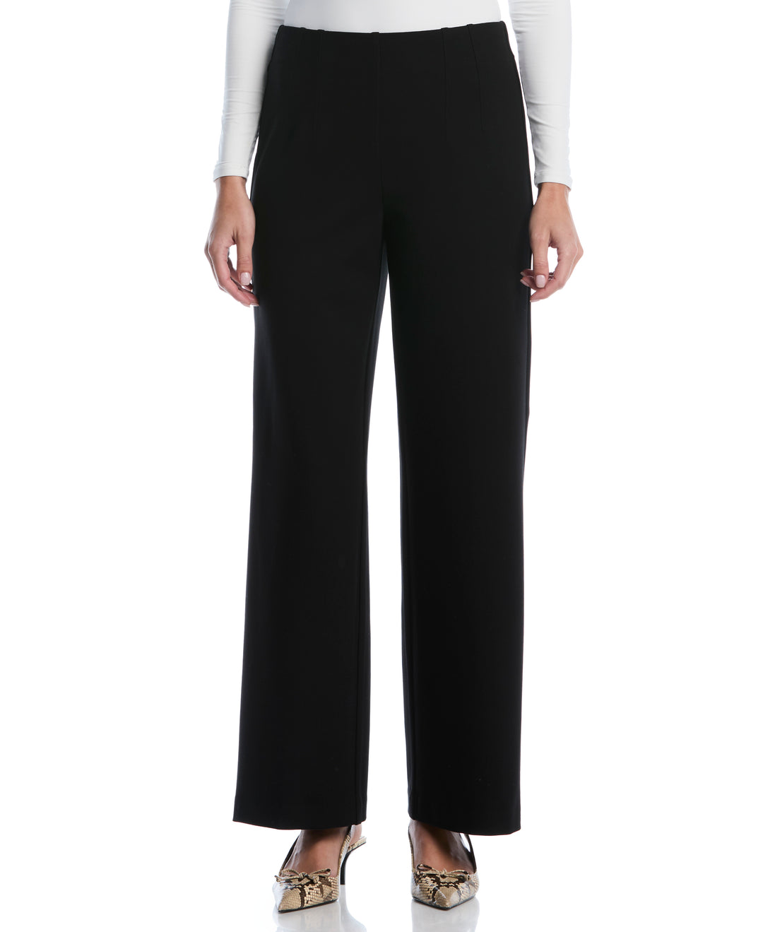 Double Dart Wide Leg Pant (Black) 