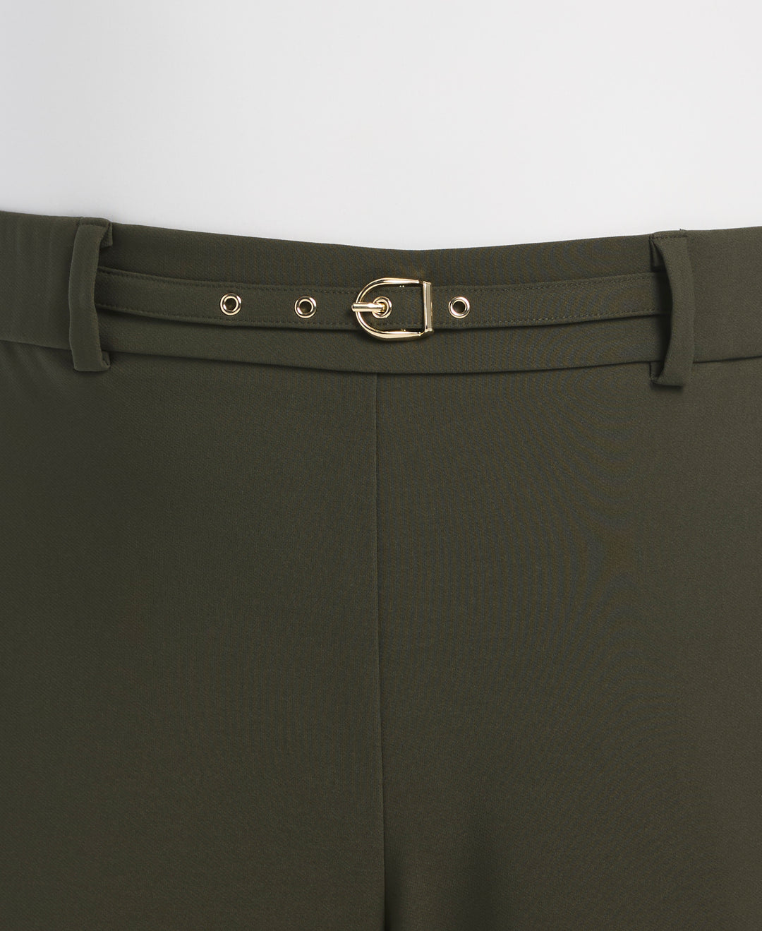 Plus Size Wide Leg Novelty Belt Pant (Forest Night) 