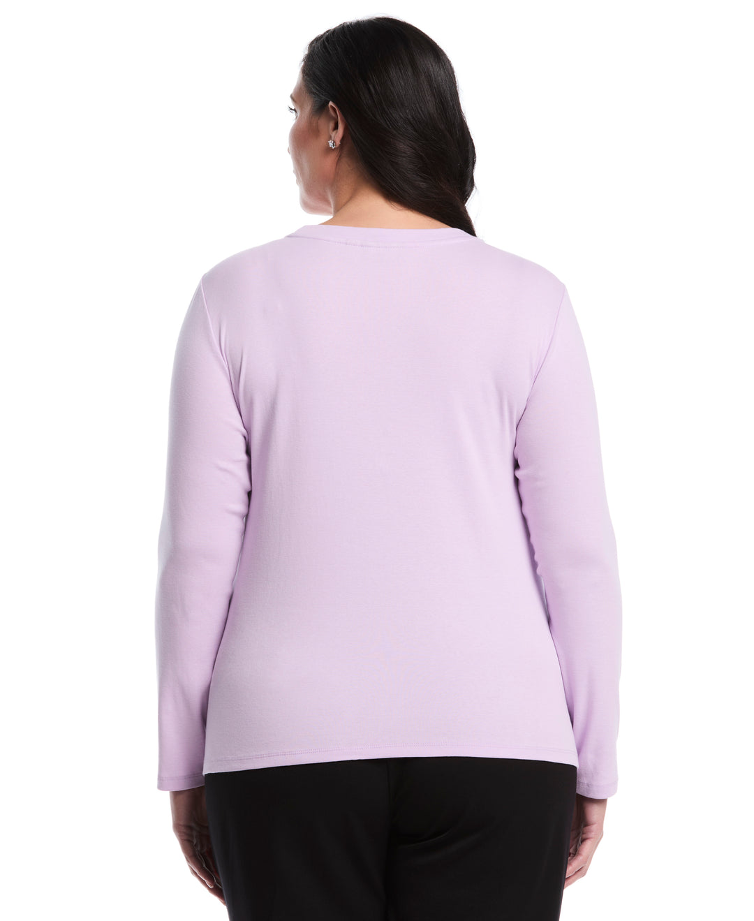 Plus Size Embellished Neck Top (Orchid Bloom) 