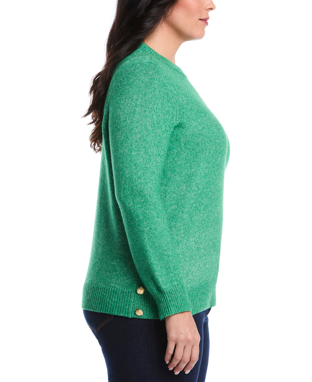 Plus Size Crew Neck Novelty Sweater (Jolly Green) 