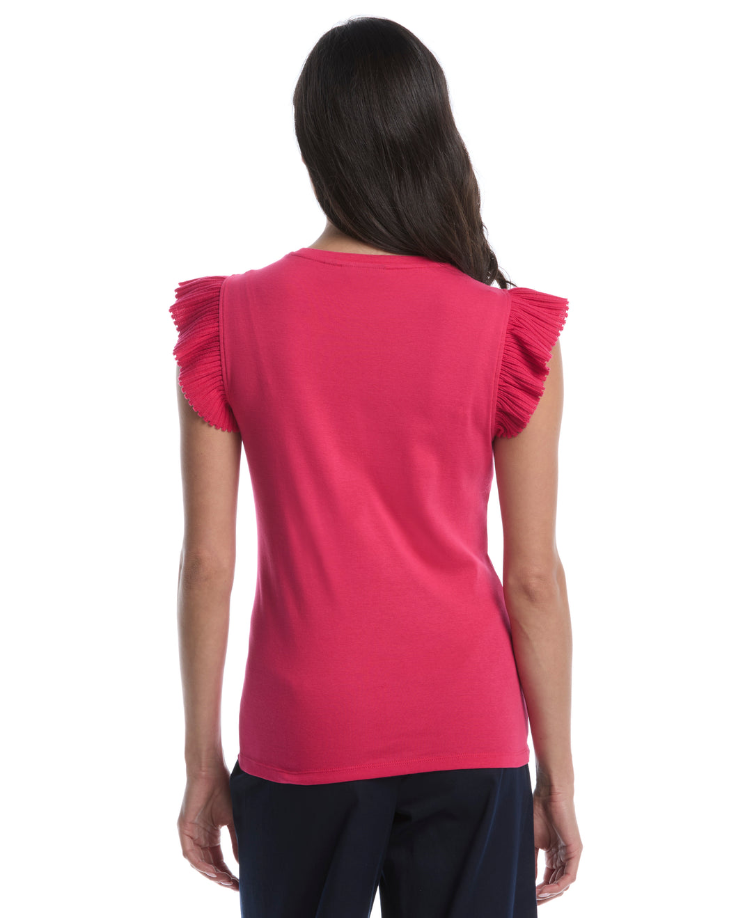 Petite Ruffle Top (Raspberry) 