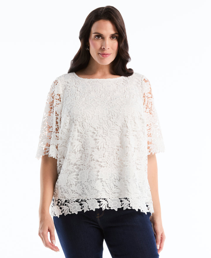 Plus Size Ottoman Knit Cardigan Sweater (Star White) 