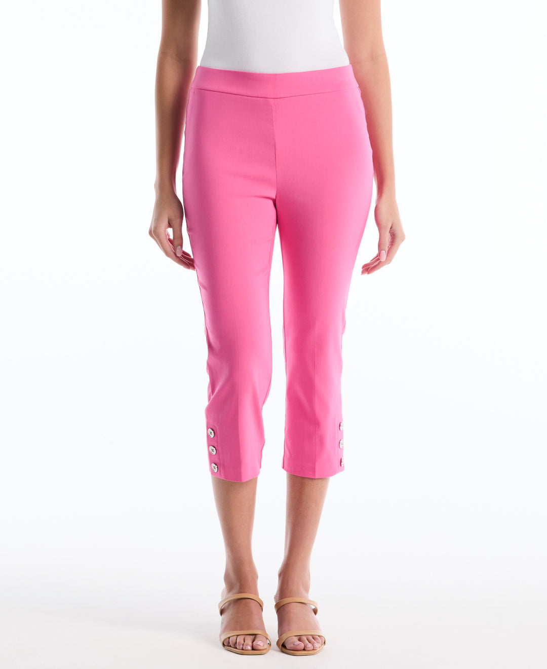Button Detail Capri (Carmine Rose) 