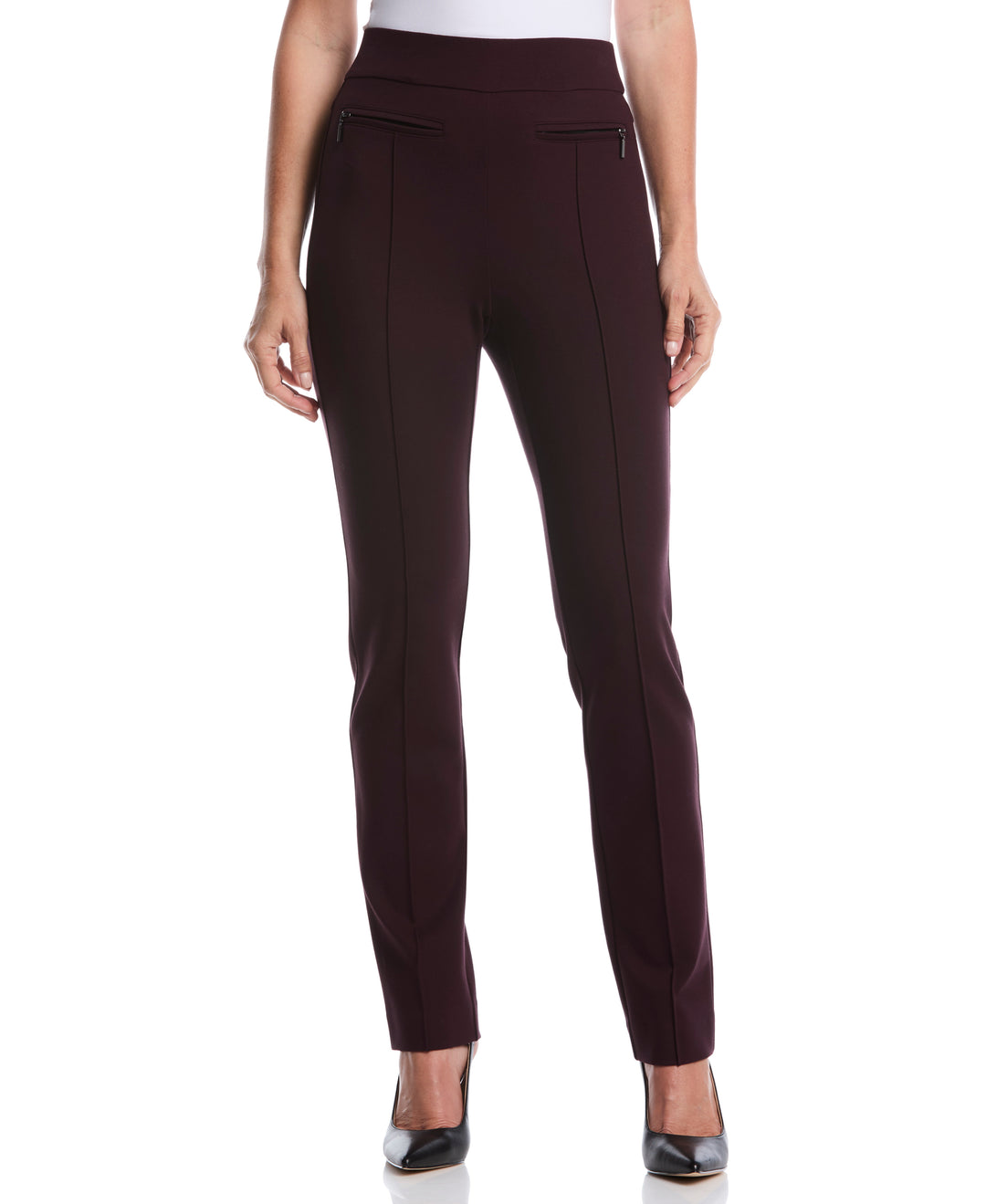 Petite Ponte Slim Leg Pant (Vintage Wine) 