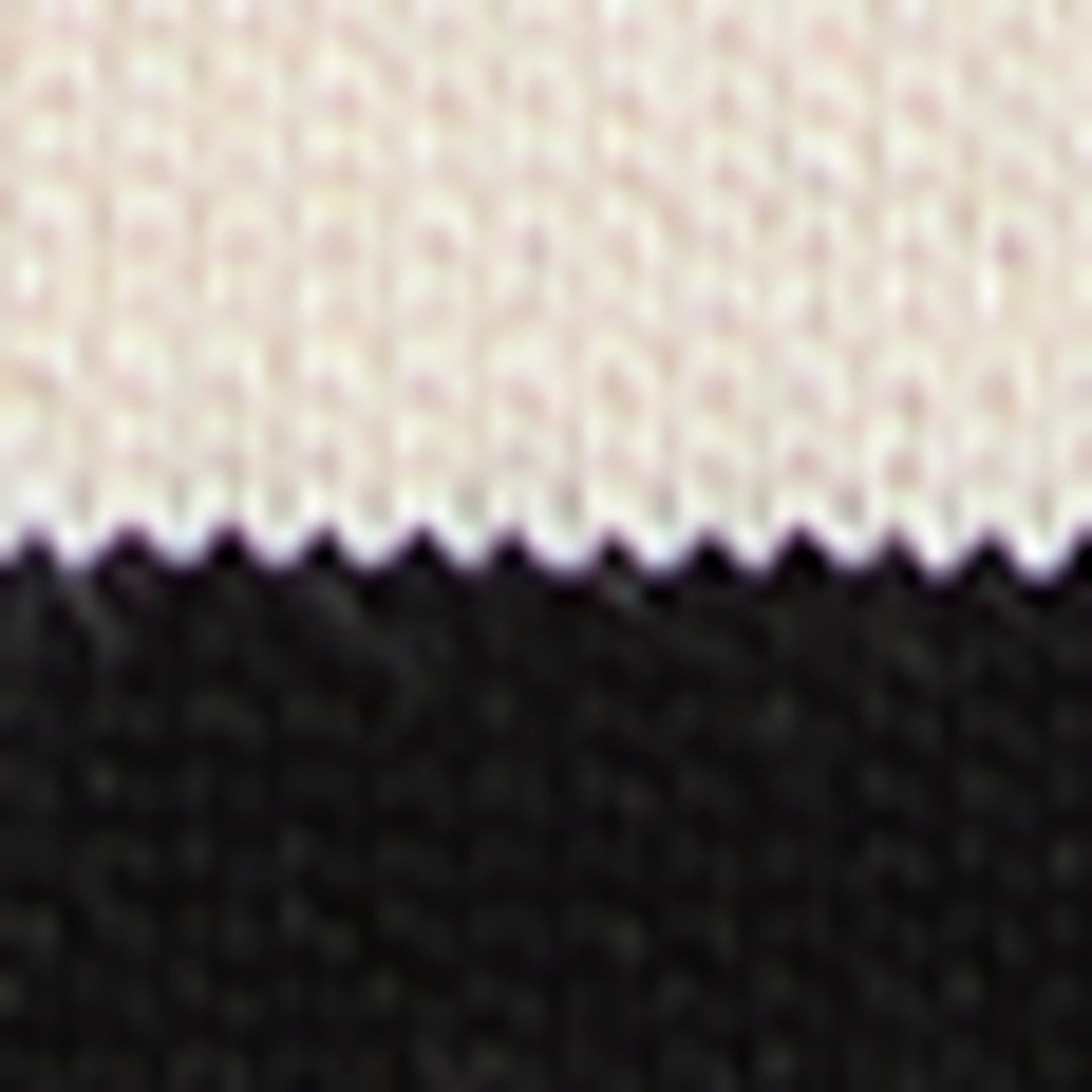Plus Size Striped Rib Trim Crewneck Sweater (Black) 