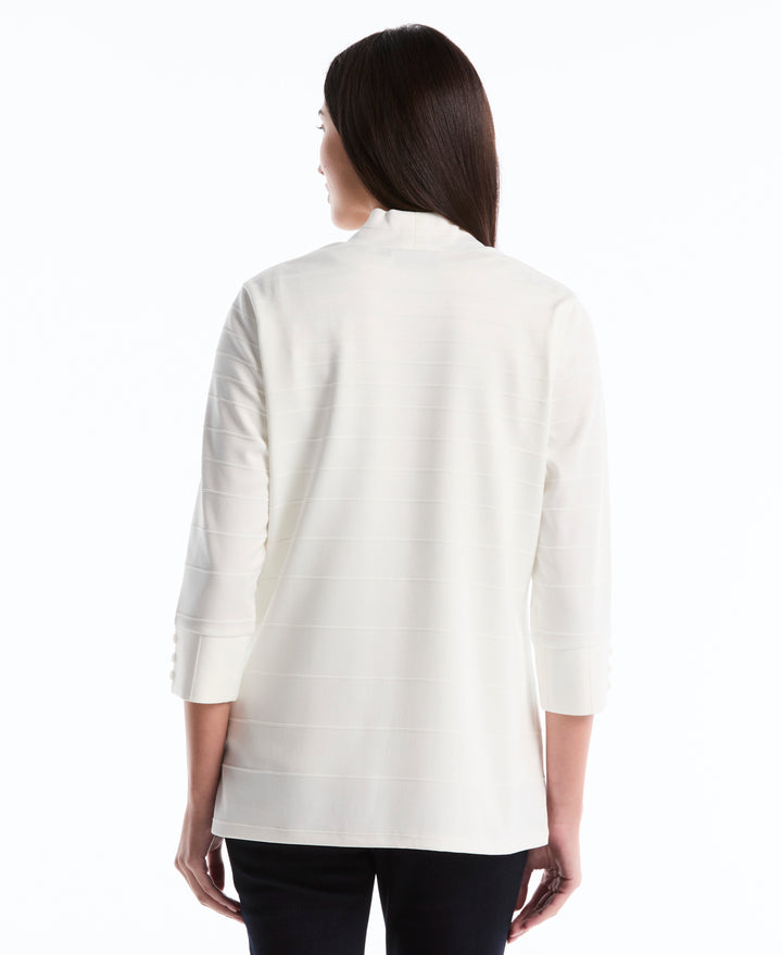 Petite Ottoman Knit Cardigan Sweater (Star White) 