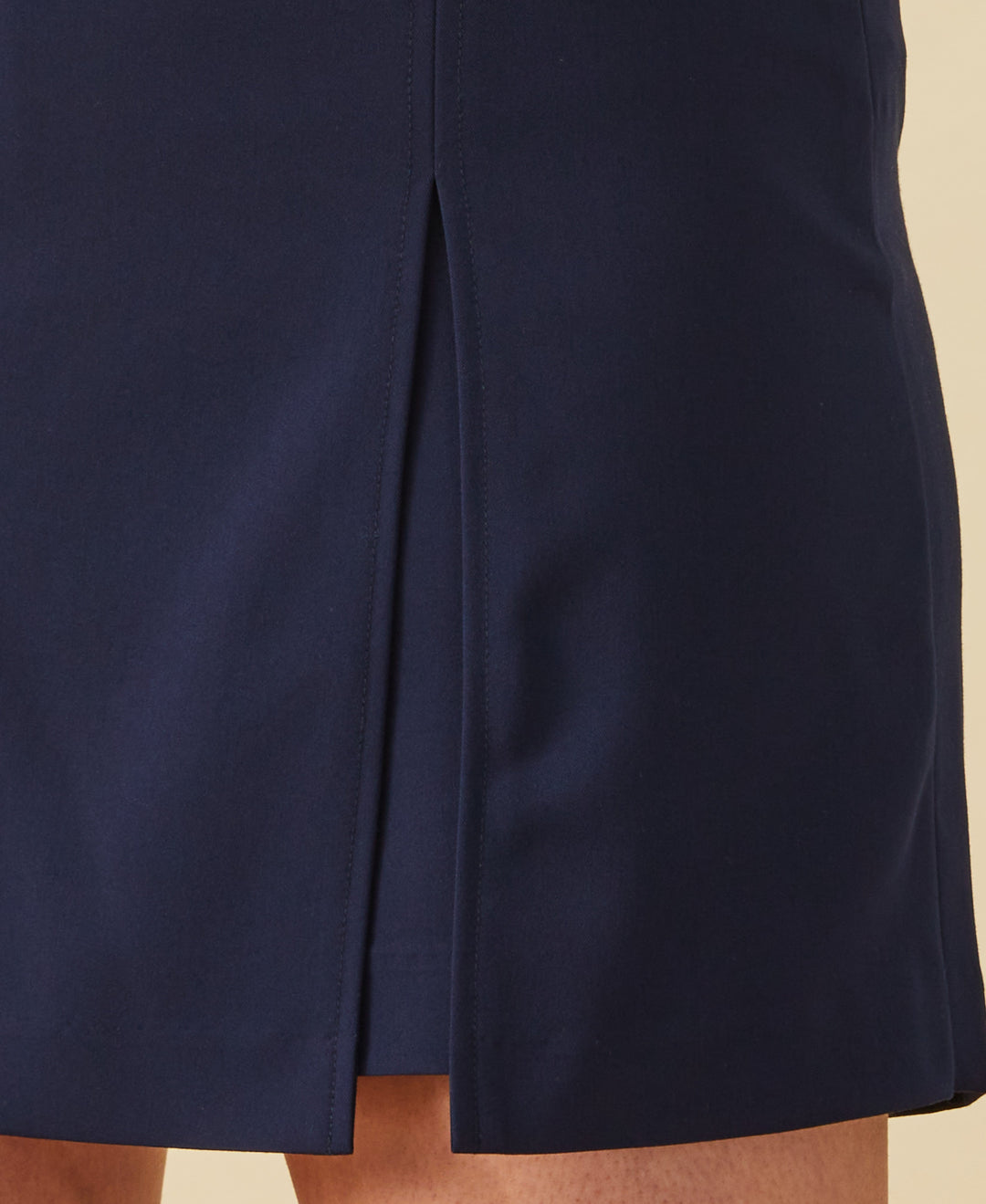 Classic Fit Skort with Front Slit (Navy) 