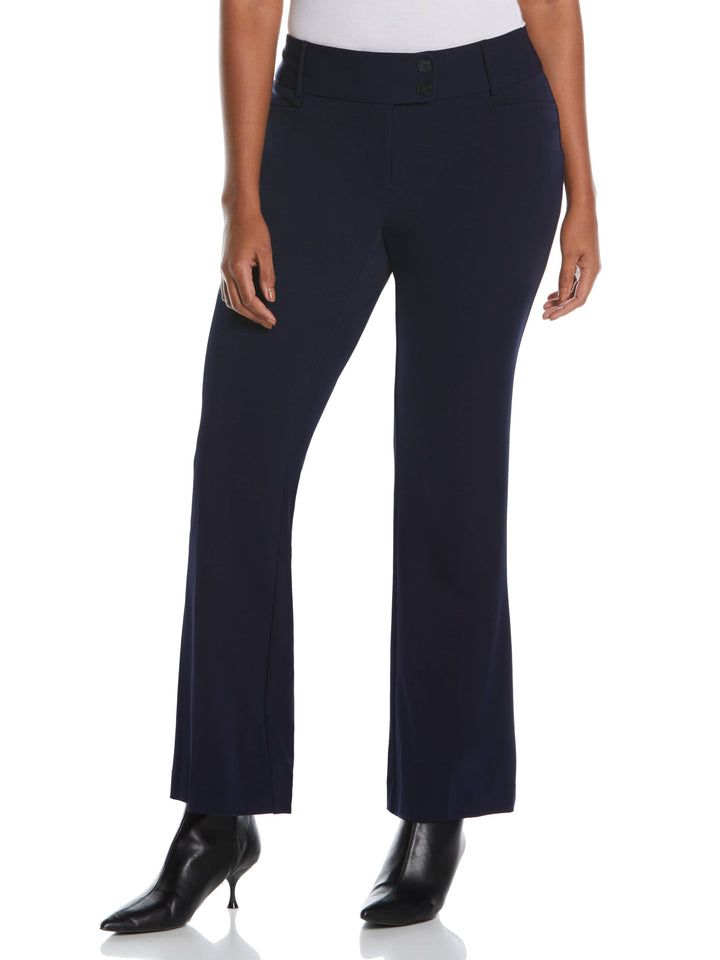 GABARDINE BOOTCUT PANT - CURVY FIT (Navy)