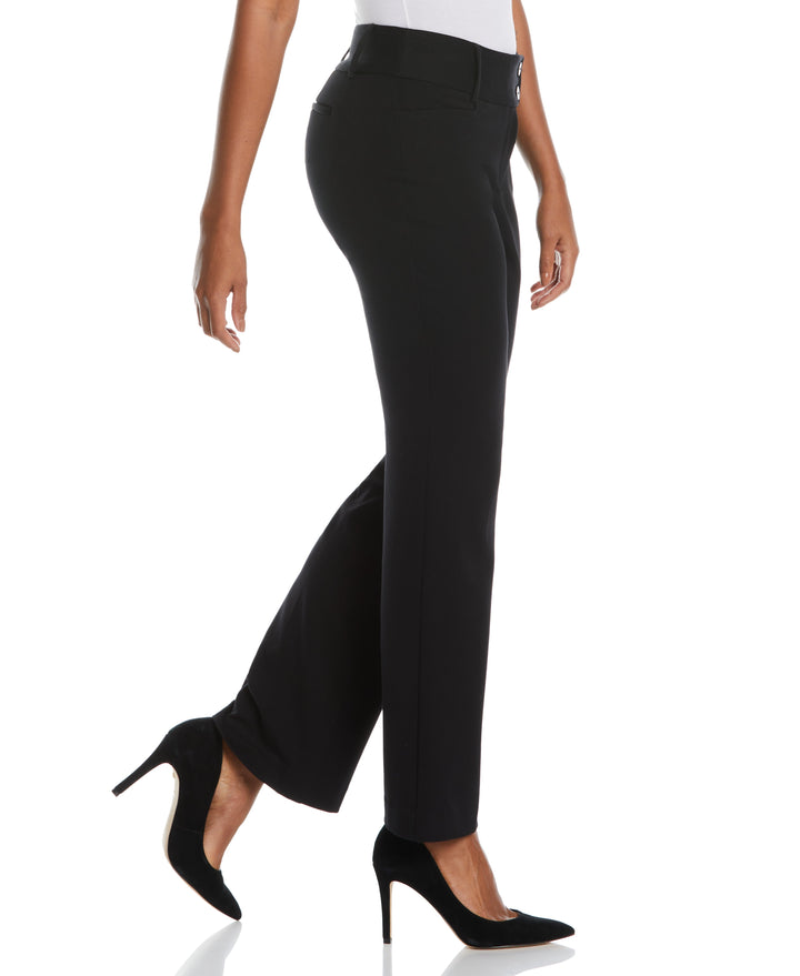 GABARDINE BOOTCUT PANT - CURVY FIT (Black) 