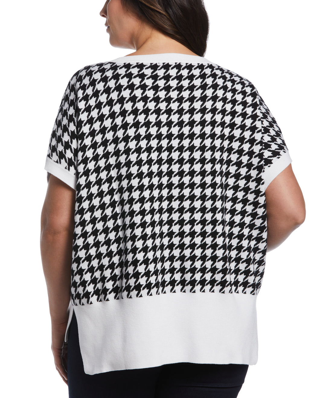 Houndstooth Sweater Vest (Black) 