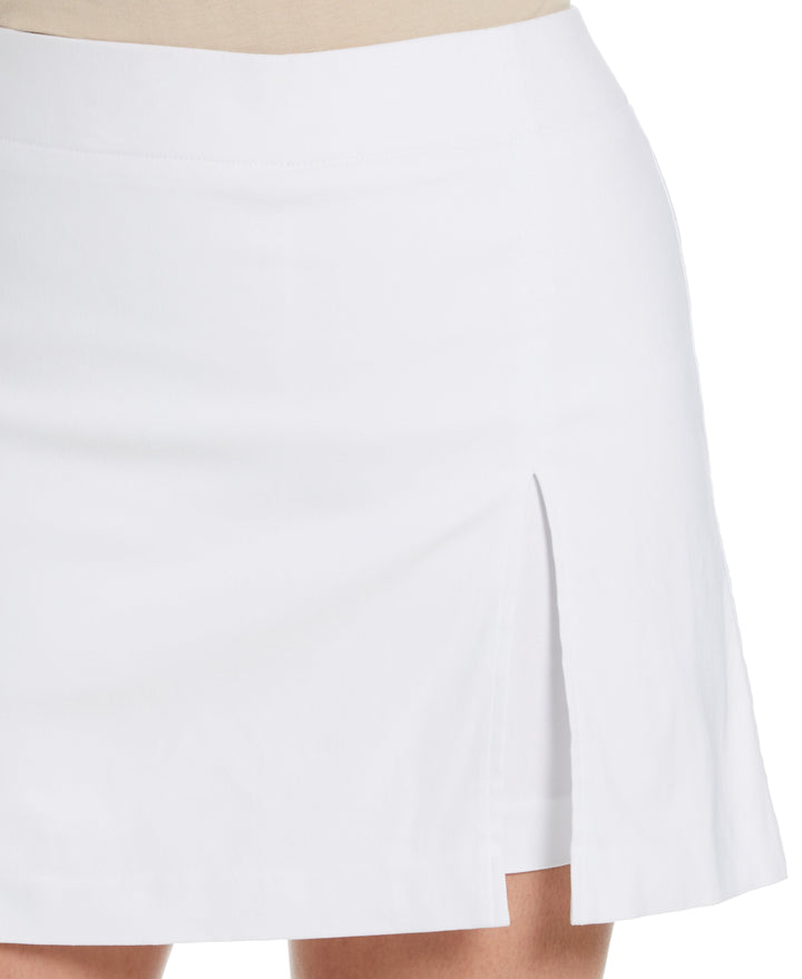 Modern Fit Skort with Front Slit (White) 