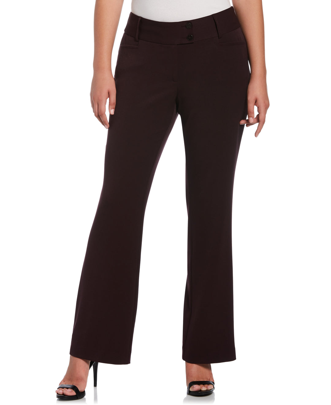 GABARDINE BOOTCUT PANT - CURVY FIT (Vintage Wine) 