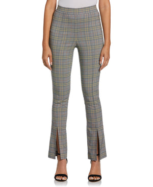 Petite Slit Front Pull-On Pant (Black) 
