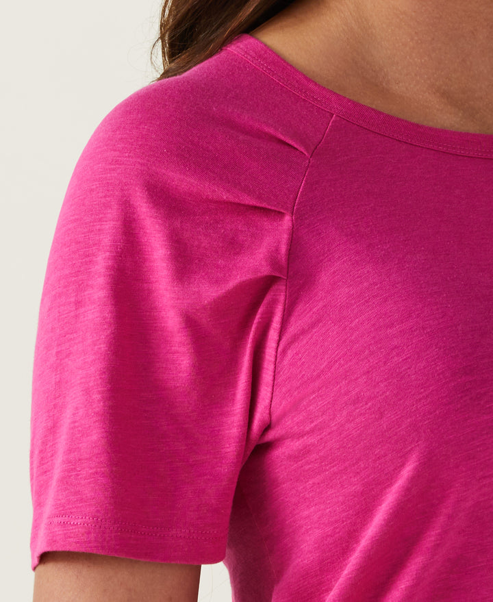 Pleated Raglan Sleeve Tee (Cosmo Pink) 