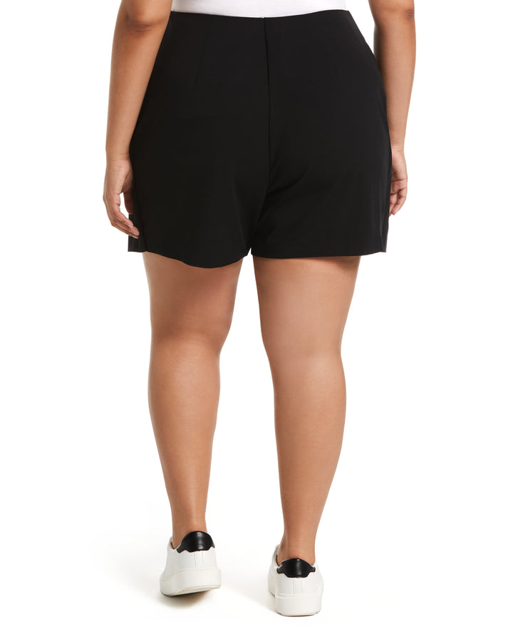 Classic Fit Skort with Front Slit (Black) 