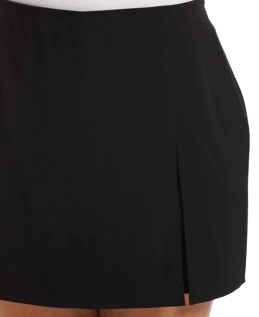 Classic Fit Skort with Front Slit (Black) 