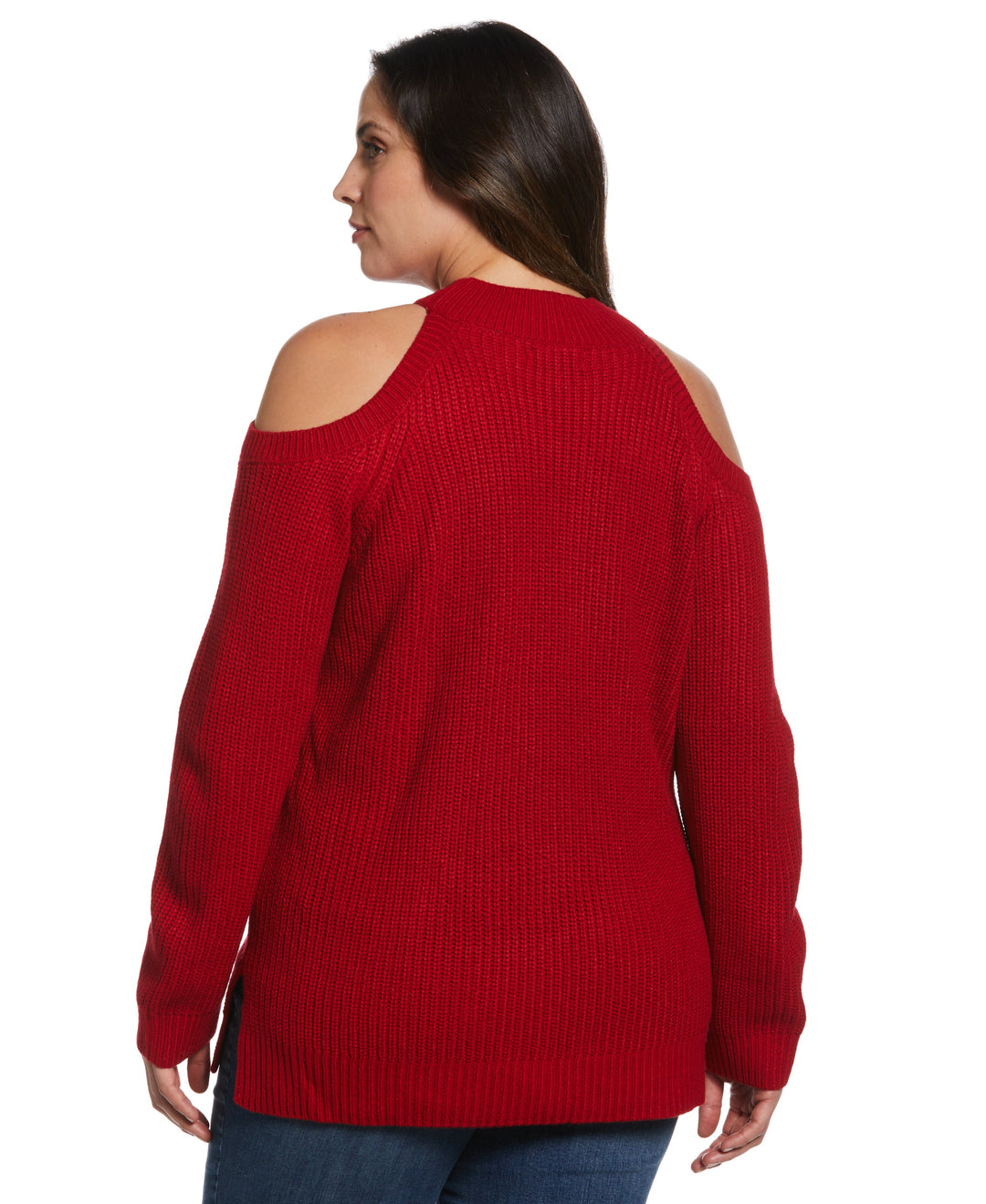 Cold Shoulder Sweater Tunic (Ruby) 