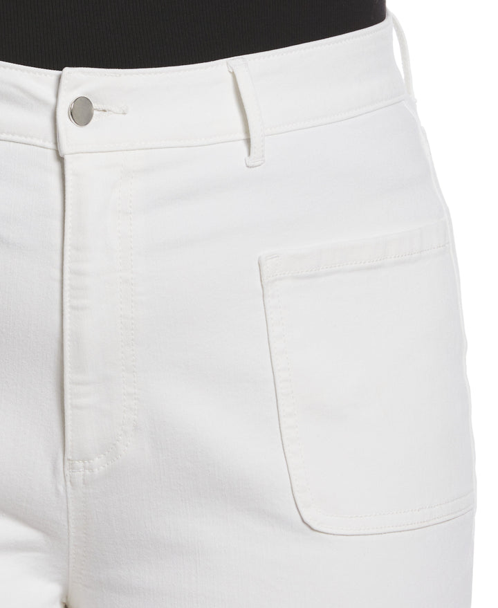 Cropped Wide Leg Jean (White) 