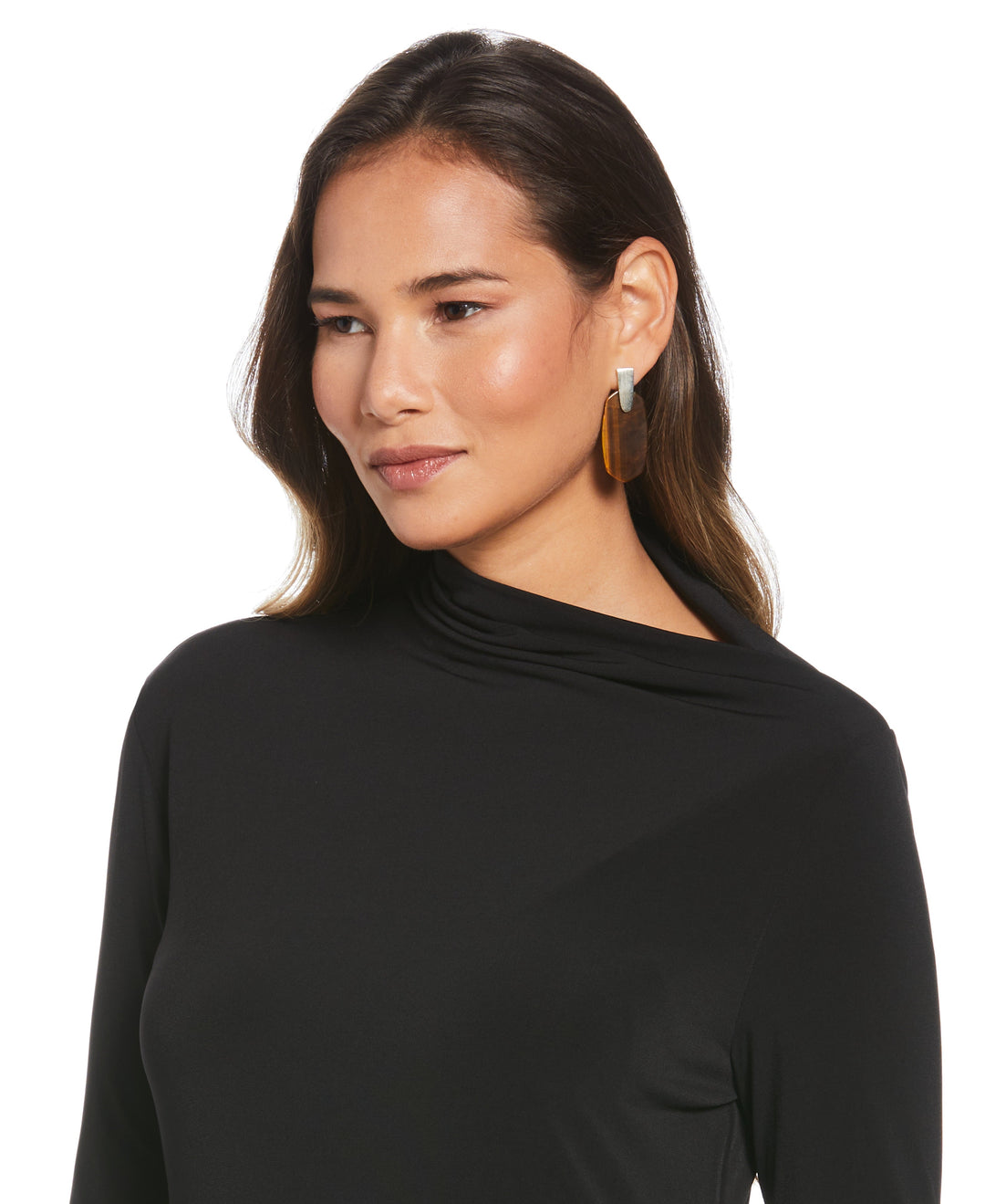 Draped Knit Top (Black)