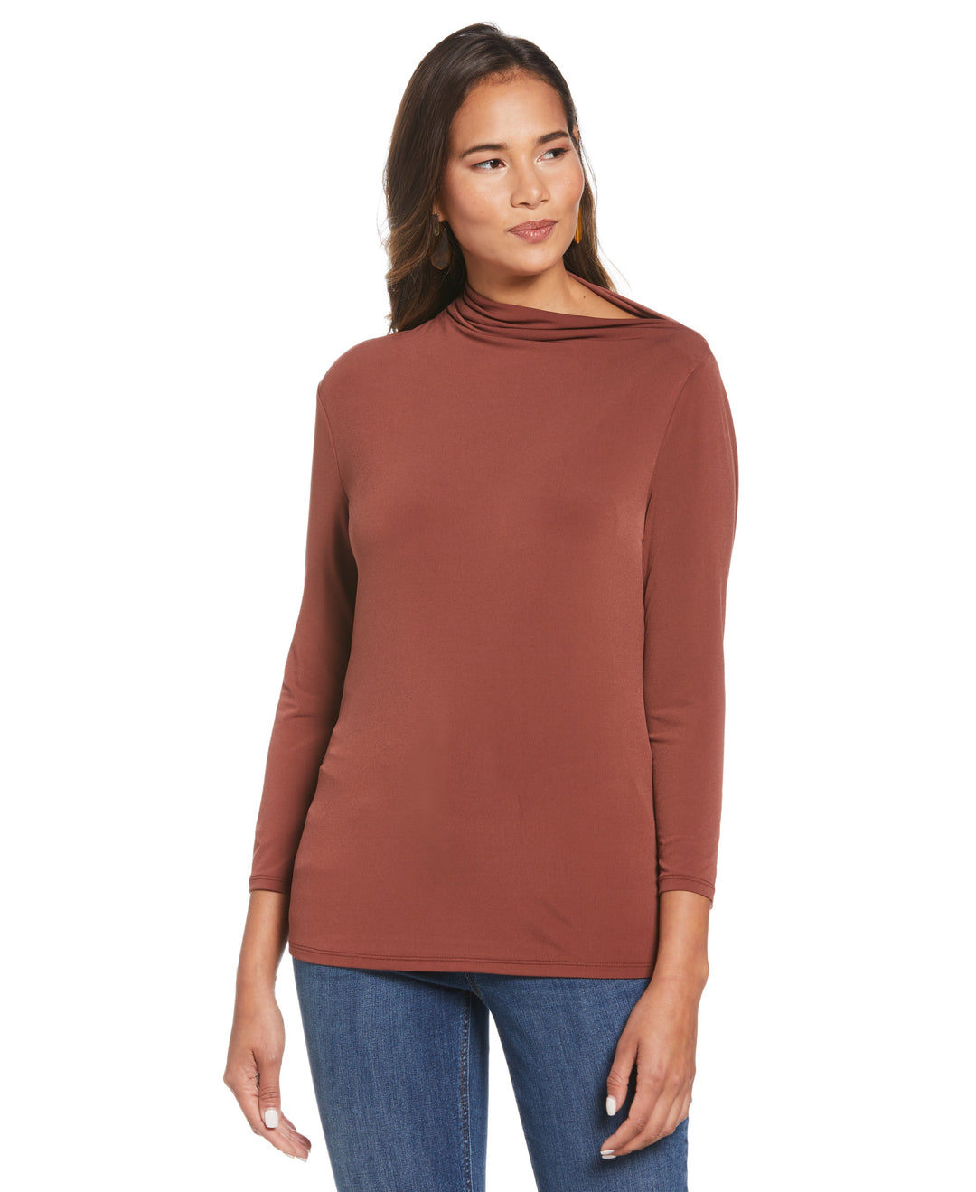 Draped Knit Top (Sable)