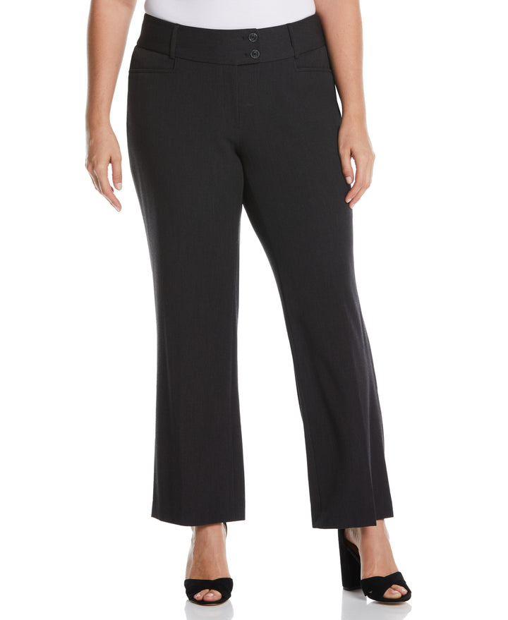 GABARDINE BOOTCUT PANT - CURVY FIT (Graphite)