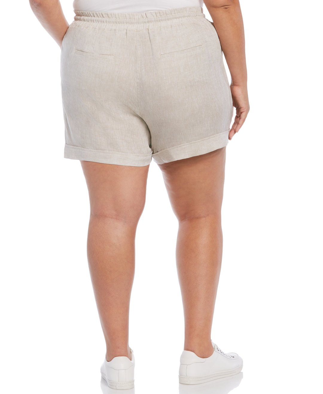 Modern Fit Seamed Linen Short (Natural) 