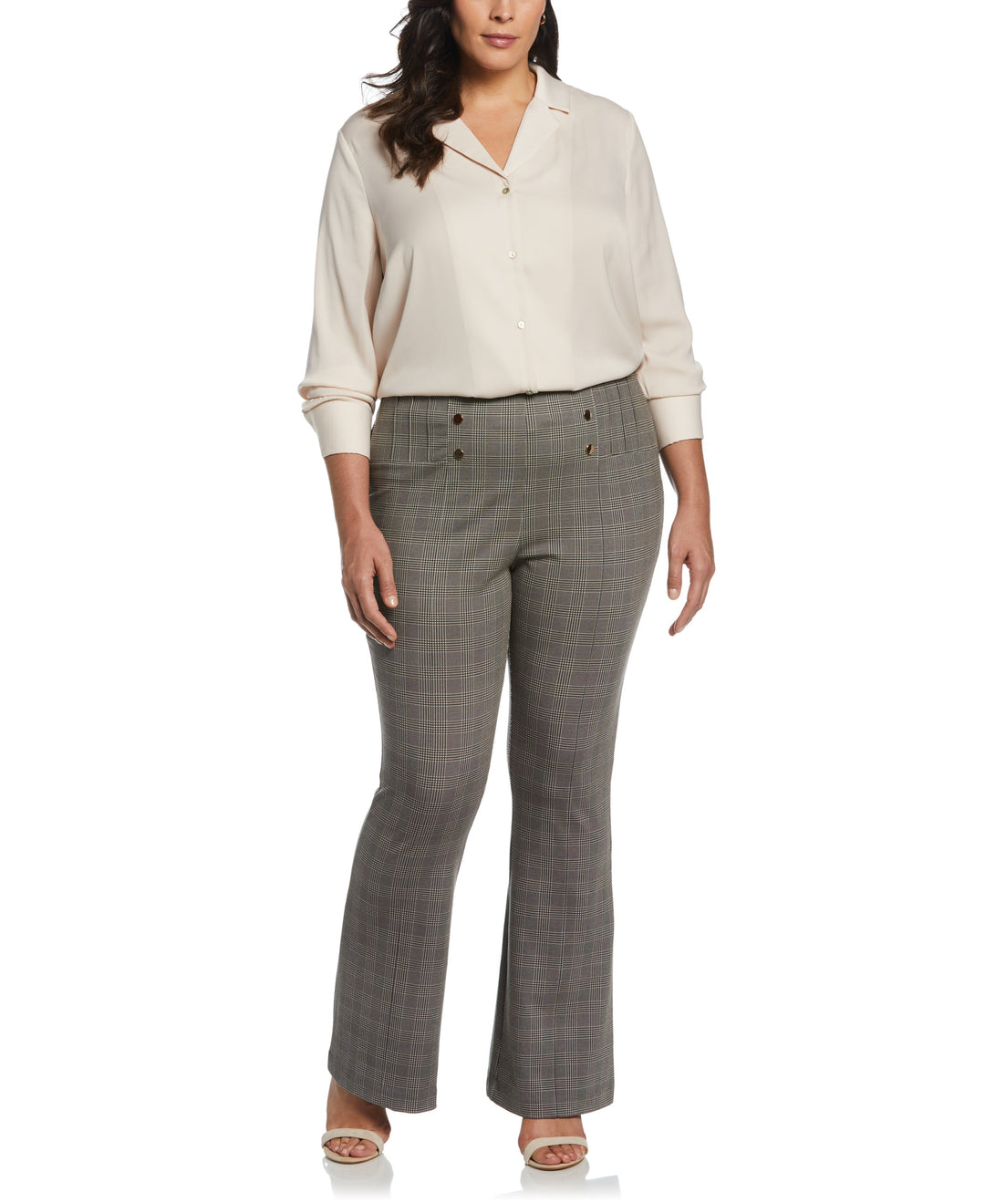 Notch Collar Silk Blouse (Shell) 