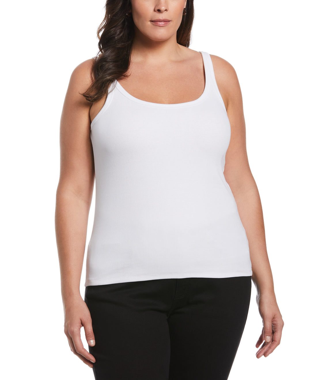 Ribbed Tank Top (White) 