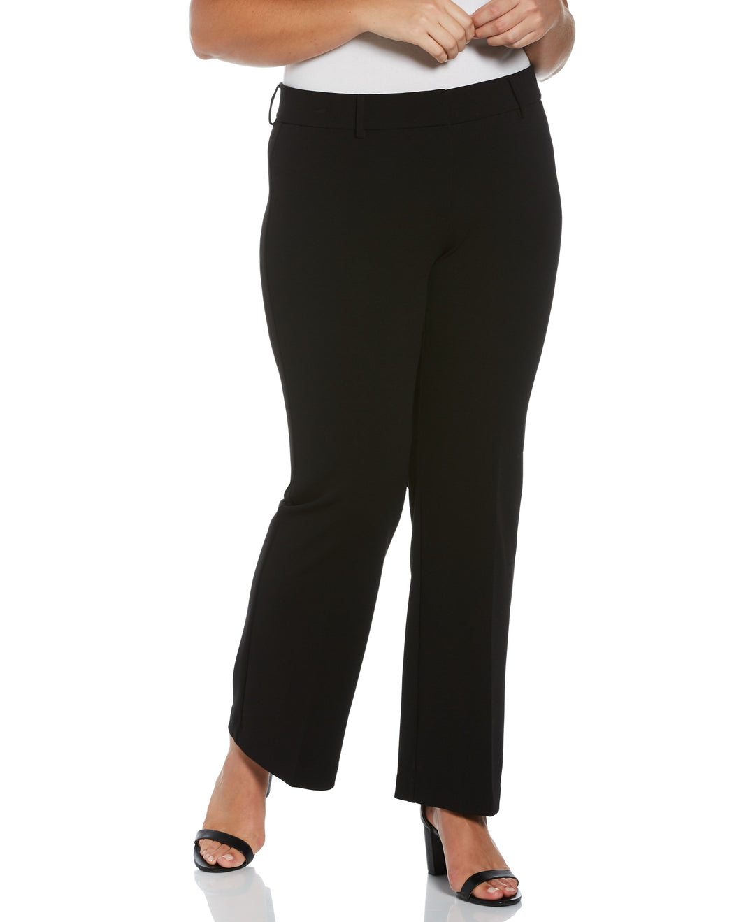 PLUS SIZE STRETCH CREPE PANT - CLASSIC FIT (Black) 